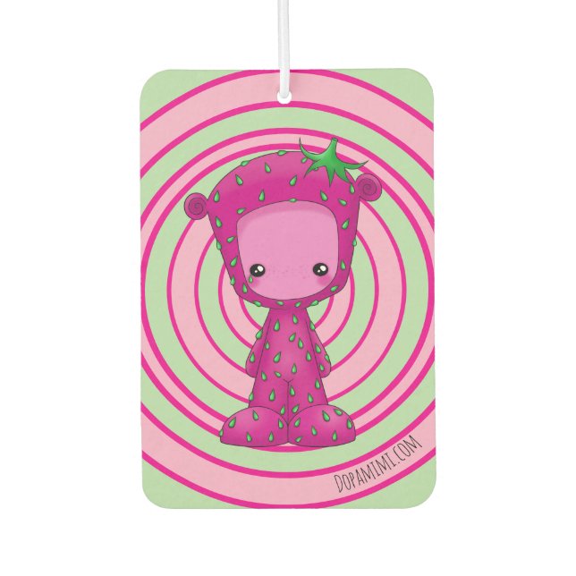 Reversible StrawberriMimi/AppleMimi Air Freshener (Front)