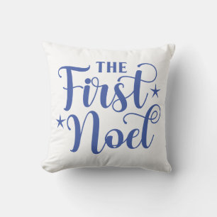 Reversible The First Noel  Throw Pillow