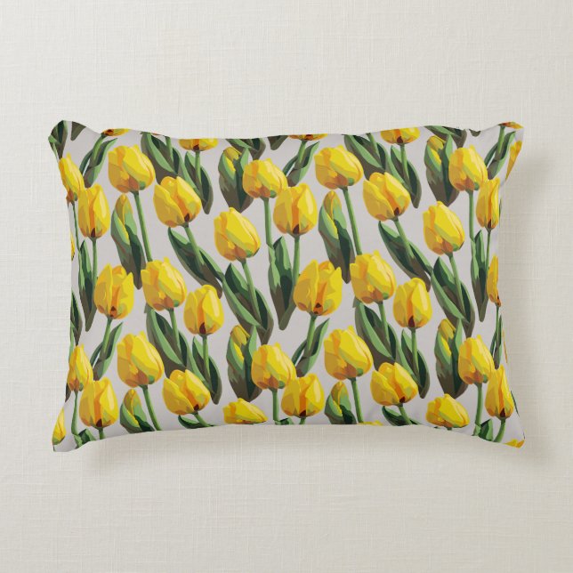 Reversible Tulips Accent Pillow (Front)