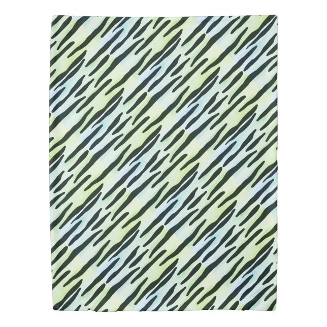 Reversible Twin size duvet cover zebra print (Front)