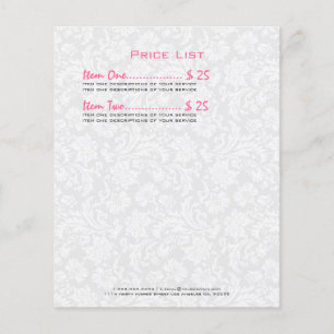 Reversible White & Black Vintage Floral Damasks Flyer