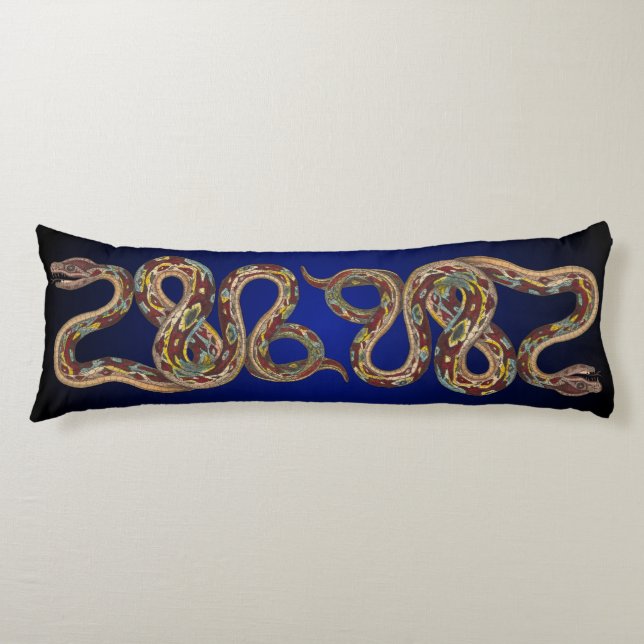 Reversible Wild Nature Boa Constrictor Snake Body Pillow (Front)