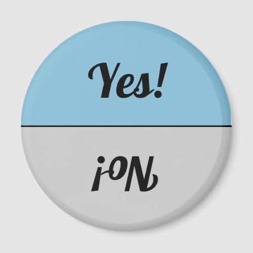 Reversible Yes  No Blue Grey Dishwasher Magnet