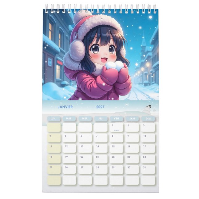 Rêves d'anime 2026 - Calendrier Calendar (Jan 2027)