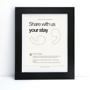 Review and promotion hostel bed & breakfast info poster