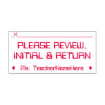 [ Thumbnail: Review and Sign Request + Educator Name Self-Inking Stamp ]