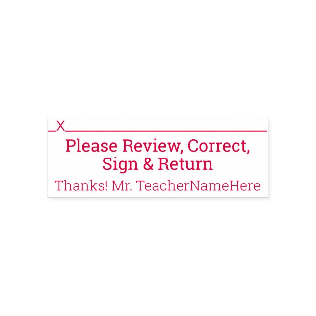 Review and Sign Request + Name Rubber Stamp (Design)