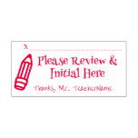 [ Thumbnail: Review and Sign Request + Teacher Name Self-Inking Stamp ]