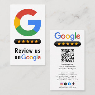 Review Google Review QR Code Google Ratings Business Card