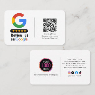 Review Google Review QR Code Google Ratings Business Card