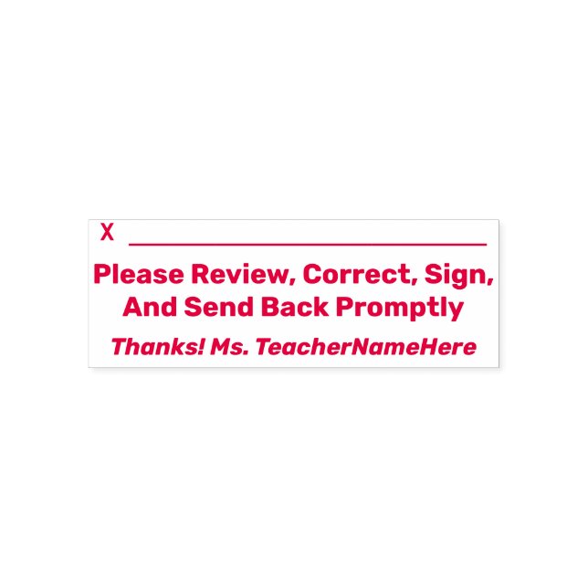 Review Request + Name Rubber Stamp (Design)