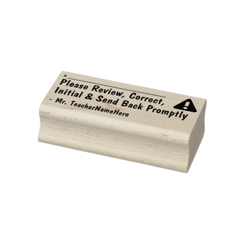 Review Request  Teacher Name Rubber Stamp