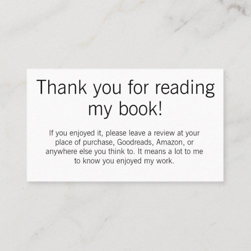Review Thank You Cards _ Authors Toolkit