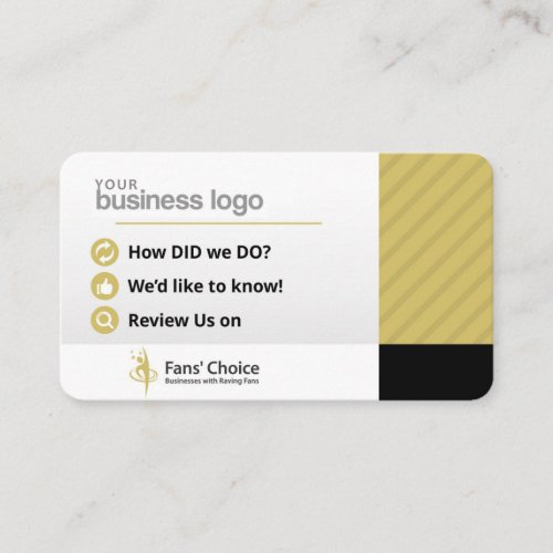 Review Us on Fans Choice Business Card