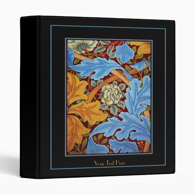 REVISED Binder William Morris Print Blue Floral (Front/Spine)