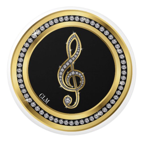 Revised Bling Music Note Cabinet Knobs