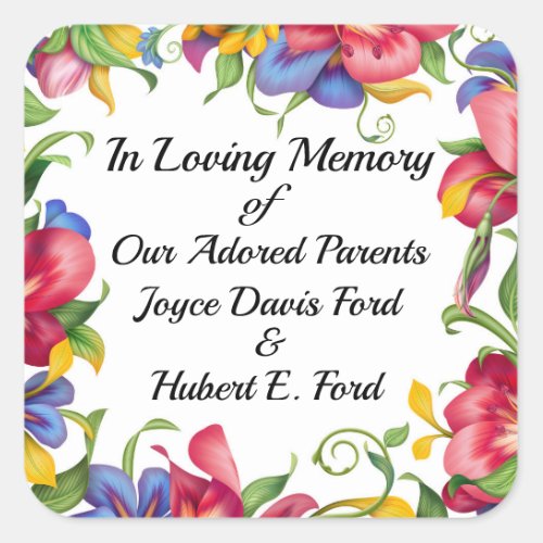 Revised Bookplate In Memoriam Donation Square St Square Sticker