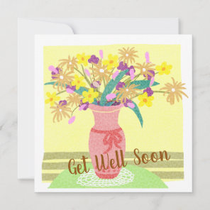 REVISED Get well soon Card. Personalized.  Holiday Card