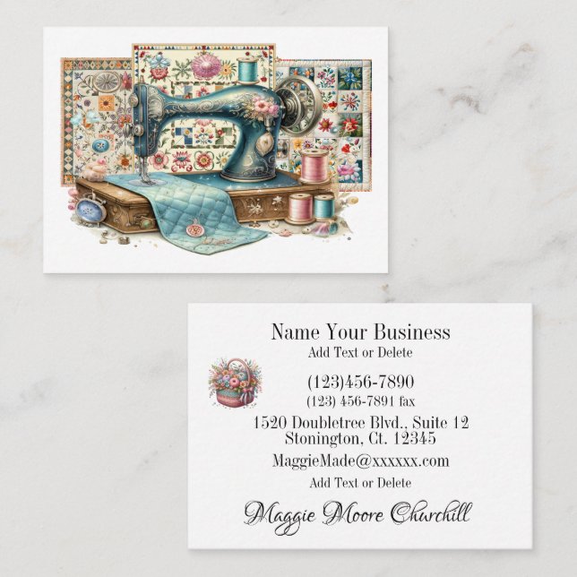 Revised Quilting Business Card (Front/Back)