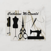 Revised Sewing 1A / Fashion / Seamstress Business Card (Front/Back)