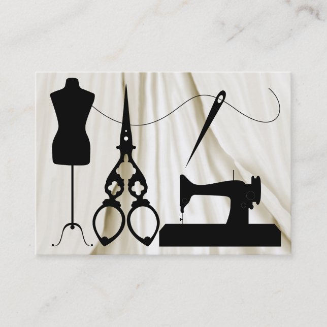 Revised Sewing 1A / Fashion / Seamstress Business Card (Front)