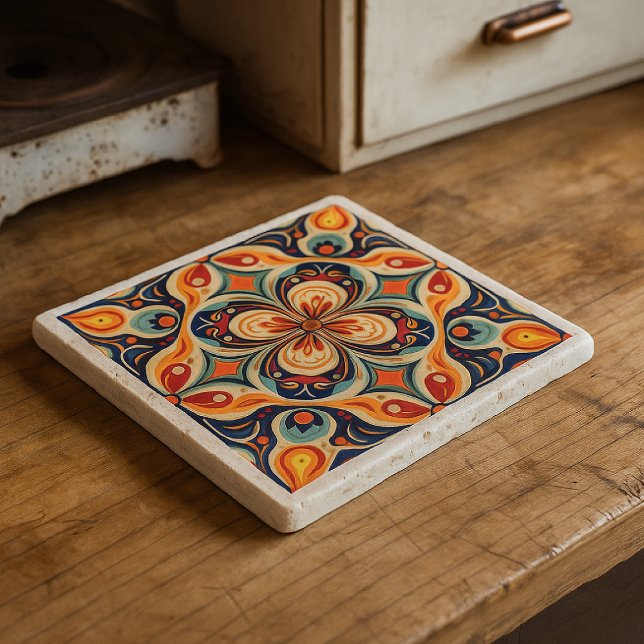 Revisited Mexican folk art floral Trivet (Creator Uploaded)