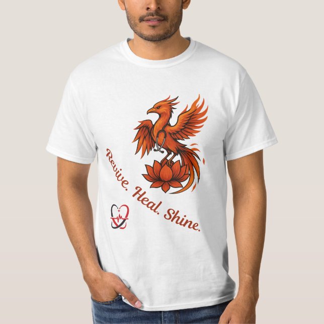 Revive, Heal & Shine – Doctor Phoenix on Lotus | I T-Shirt (Front)
