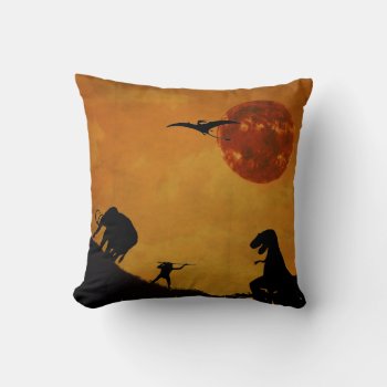 Revive Jurassic Throw Pillow by BluePress at Zazzle