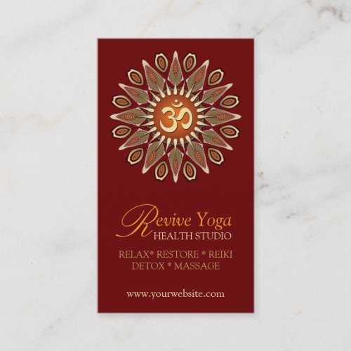 Revive Yoga Om New Age Business Cards