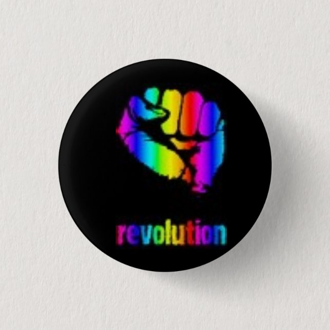 Revo Rainbow Button/Phoenix Pinback Button (Front)