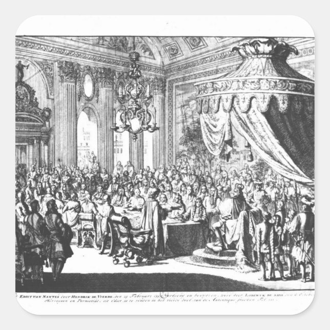 Revocation of the Edict of Nantes Square Sticker (Front)