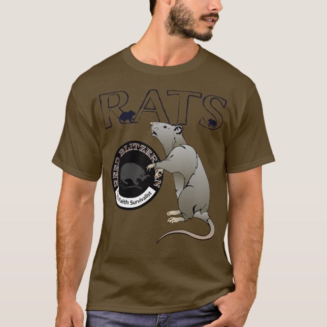 Revolt of the rats short sleeve tshirt olive (Front)