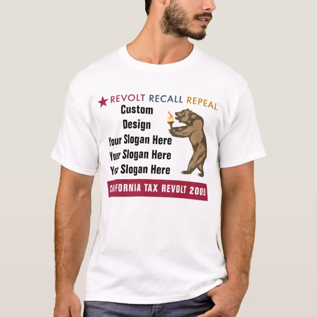 Revolt Recall Repeal - Custom Slogan T-Shirt (Front)