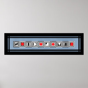 REVOLUCION Black Gray Red Poster