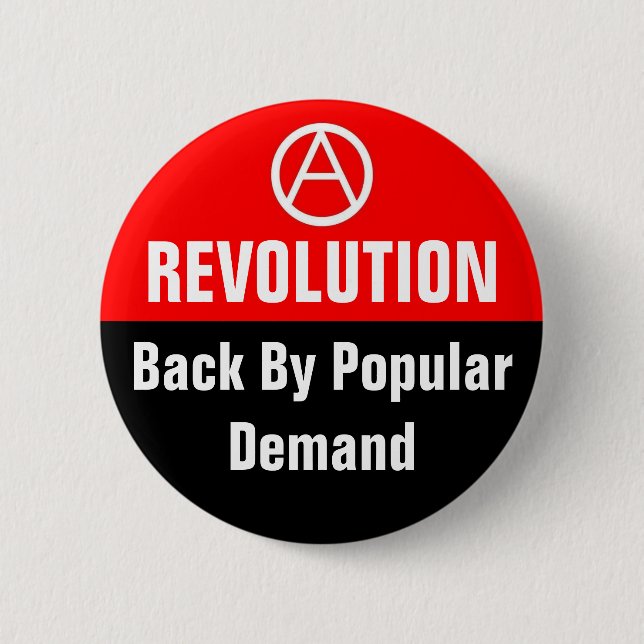 revolution back by popular design pinback button (Front)