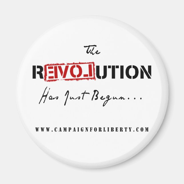 Revolution Button Magnet (Front)
