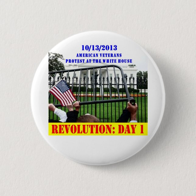 REVOLUTION: DAY 1 PINBACK BUTTON (Front)