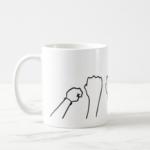 Revolution fists doodle coffee mug