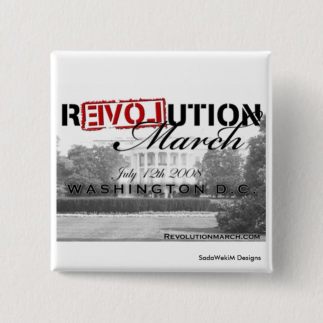 Revolution March button! Pinback Button (Front)