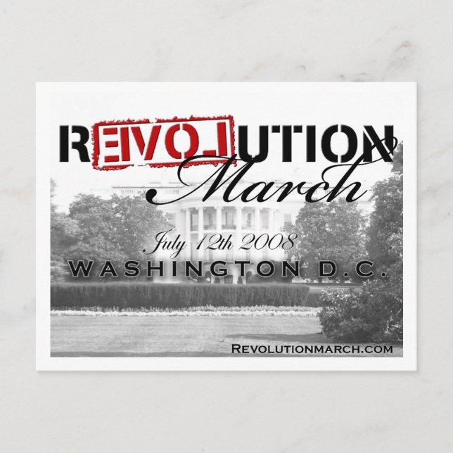 Revolution March postcard! Postcard (Front)