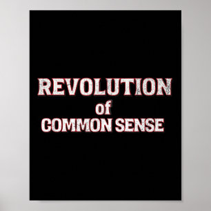 Revolution Of Common Sense Text Trump 45- 47 Poster