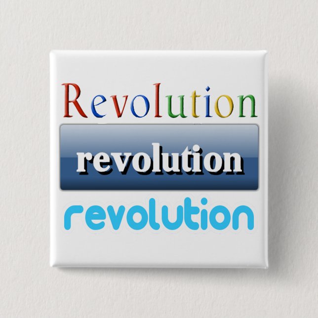 revolution pinback button (Front)