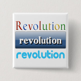 revolution pinback button