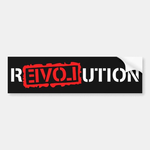 Revolution with love bumper sticker