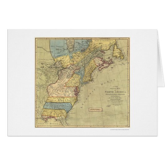Revolutionary America Map 1771 Cards (Front Horizontal)