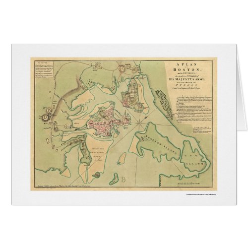 Revolutionary Boston Map 1776