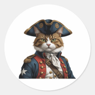 Revolutionary Catitude – 4th of July Cat Sticker