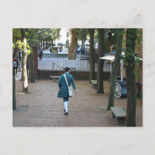 Revolutionary Soldier in Boston, MA Postcard