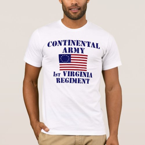 Revolutionary War 1st Virginia Regiment T_shirt
