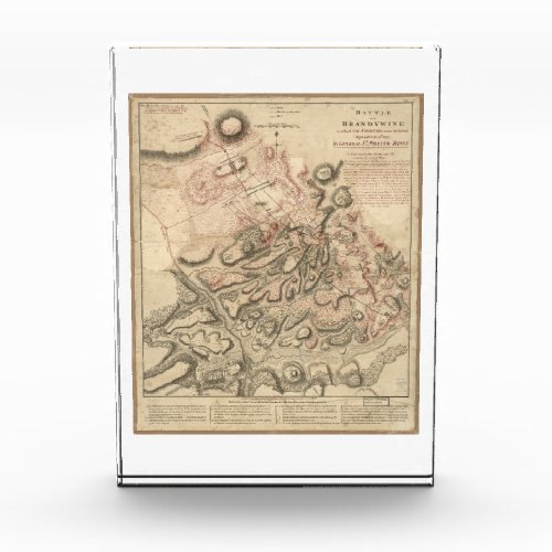 Revolutionary War Battle of Brandywine Map 1777 Award